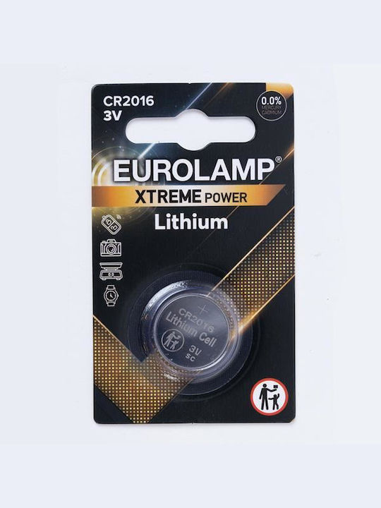Eurolamp Μπαταρία Λιθίου Ρολογιών CR2016 3V 1τμχ