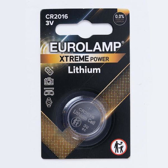 Eurolamp Batterie Lithium für Uhren CR2016 3V 1Stück