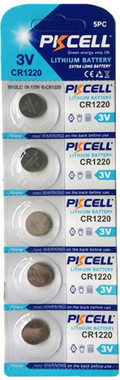 Pkcell Batterien Lithium für Uhren CR1220 3V 5Stück