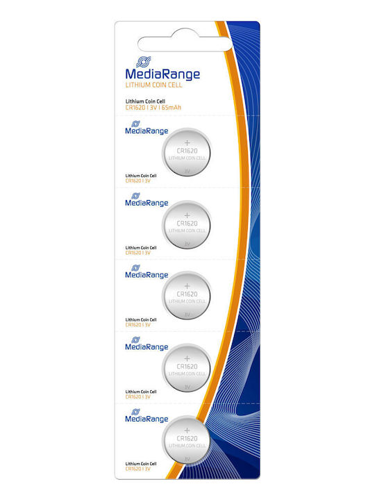 MediaRange Μπαταρίες Λιθίου Ρολογιών CR1620 3V 5τμχ