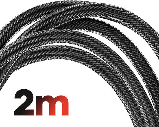 Swissten HDMI 2.0 Premium High Speed 4K 60Hz HDR Braided Cable HDMI Male - HDMI Male 2m Gray