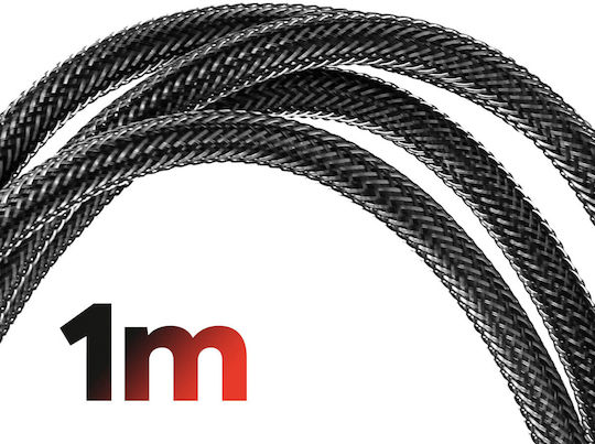 Swissten HDMI 2.0 Premium High Speed 4K 60Hz HDR Braided Cable HDMI Male - HDMI Male 1m Gray