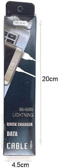 Treqa Regular USB to Lightning Cable Λευκό 1m (CA-8052)