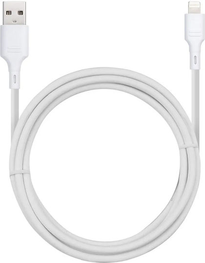 Blue Star Regular USB-A la Cablu Lightning Alb 1m
