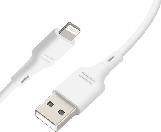 Blue Star Regular USB-A la Cablu Lightning Alb 1m