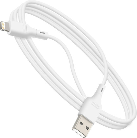 Blue Star Regular USB-A la Cablu Lightning Alb 1m