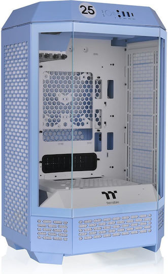 Thermaltake The Tower 300 Gaming Mikro-Turm Computergehäuse mit Seitenfenster und RGB-Beleuchtung Hydrangea Blau