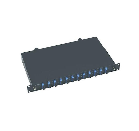 Central Οπτικό Patch Panel για Rack 1U 19" 24 Θυρών Μαύρο