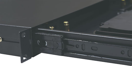 Central Οπτικό Patch Panel για Rack 1U 19" 24 Θυρών LC MM πολύτροπες Ίνες Μαύρο