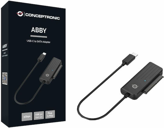 Conceptronic ABBY02B USB-C to SATA 5Gbs Black