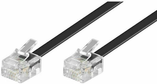 Flat Cablu Telefon RJ11 6P4C 7m Negru (01.074.0030)