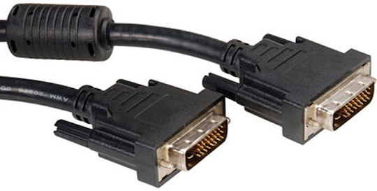 Roline Cable DVI-D male - DVI-D male 2m Μαύρο (S3641-50)