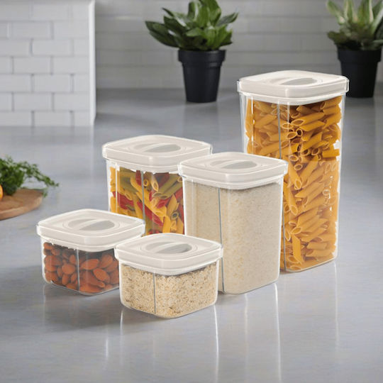 Berlinger Haus Set of 5 General Use Transparent Glass Jars with Lid 460ml 5 Pieces