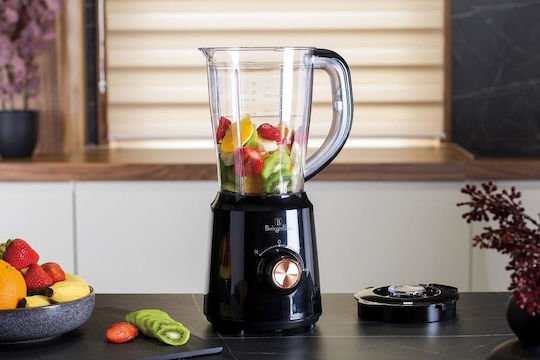 Berlinger Haus Μπλέντερ με Γυάλινη Κανάτα 1.5 lt 500W Μαύρο BH-9464