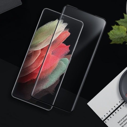 Amorus Tempered Glass Μαύρο (Galaxy S21 Ultra 5G)