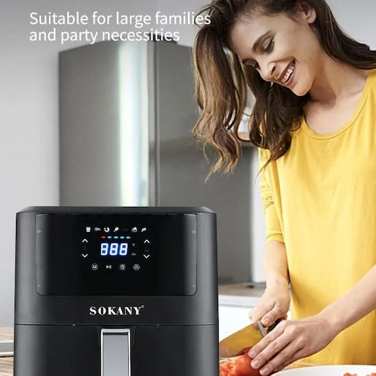 Sokany Еър Фрайър с Wi-Fi 8лт Черен SK-ZG-8043