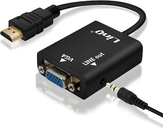 LinQ Convertor HDMI masculin în 3.5mm / VGA masculin 1buc HD-VGA03M