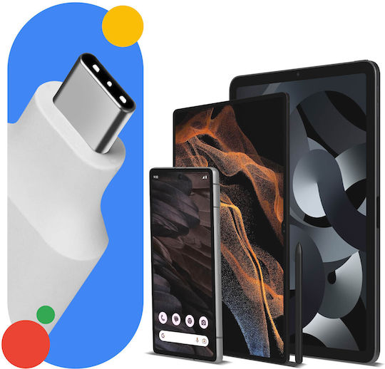 Google USB OTG Adapter Konverter USB-C weiblich zu USB-A weiblich Weiß 1Stück