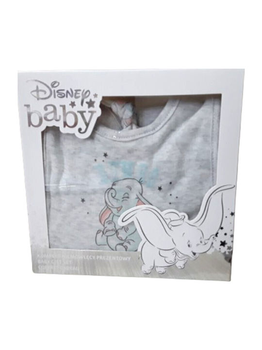 Disney Sweet Elephant Σετ Κορμάκι με Παντελόνι Sweet Elephant White Grey 4τμχ