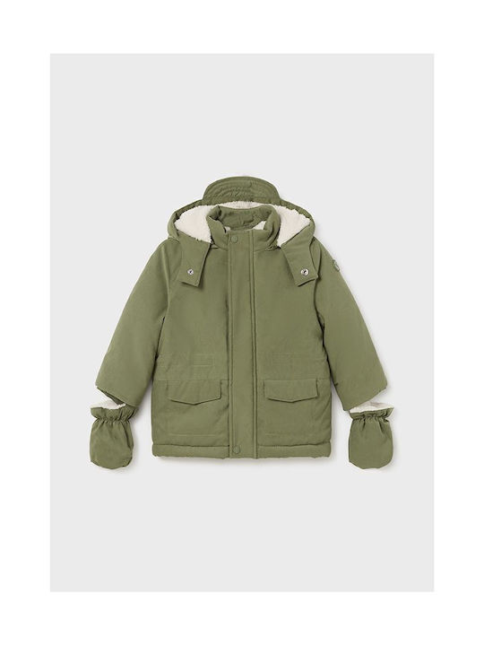 Mayoral Kids Parka with Hood Green