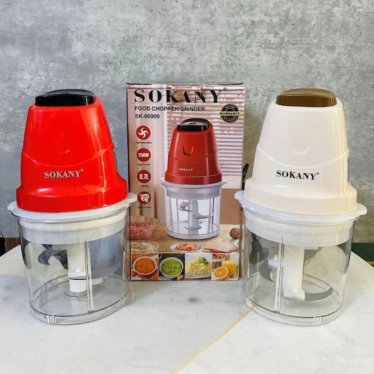 Sokany Πολυκόπτης Multi 250W με Δοχείο 700ml Κόκκινος