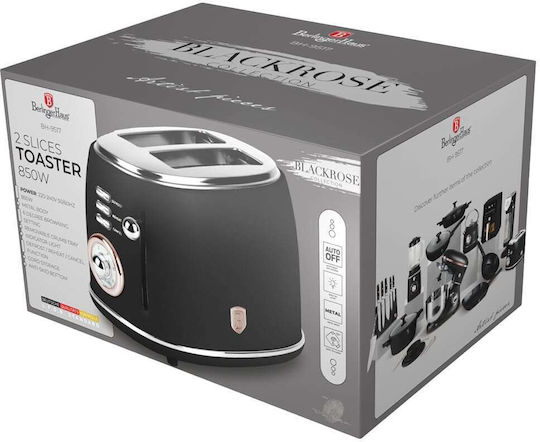 Berlinger Haus Prăjitor de pâine 2 sloturi 850W Negru