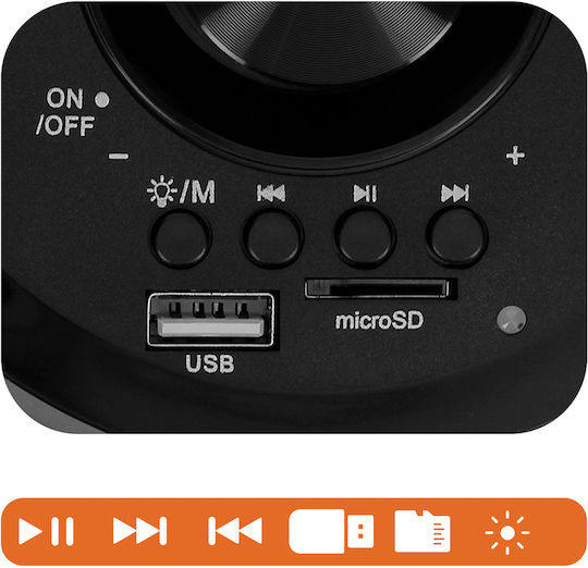 LinQ KB606 Ασύρματα Ηχεία Υπολογιστή με Bluetooth σε Μαύρο Χρώμα