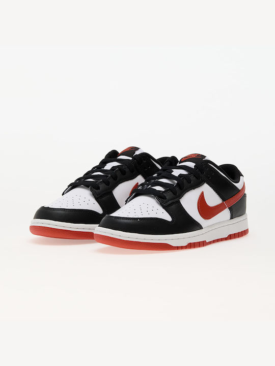 Nike Dunk Low Retro Sneakers White / Dragon Red-black