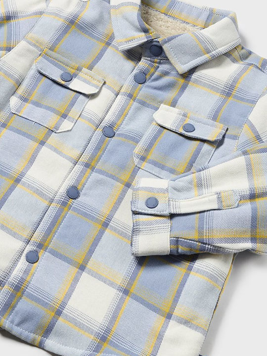 Mayoral Kids Checked Shirt Blue