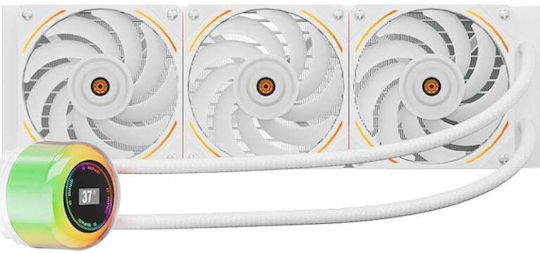 1STPLAYER CC360 Υδρόψυξη AIO CPU με 3 Ανεμιστήρες 120mm και ARGB Φωτισμό Λευκή