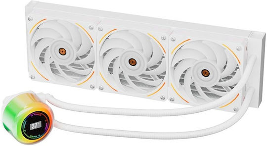 1STPLAYER CC360 Υδρόψυξη AIO CPU με 3 Ανεμιστήρες 120mm και ARGB Φωτισμό Λευκή