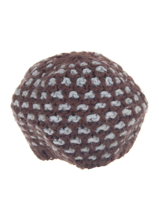Beanie Γυναικείος Σκούφος Πλεκτός σε Καφέ χρώμα