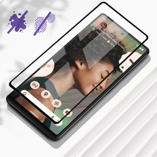 Avizar Tempered Glass Negru (Google Pixel 6a)