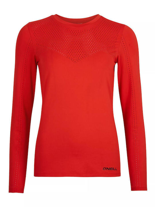 O'neill Women's Athletic Blouse Long Sleeve Red