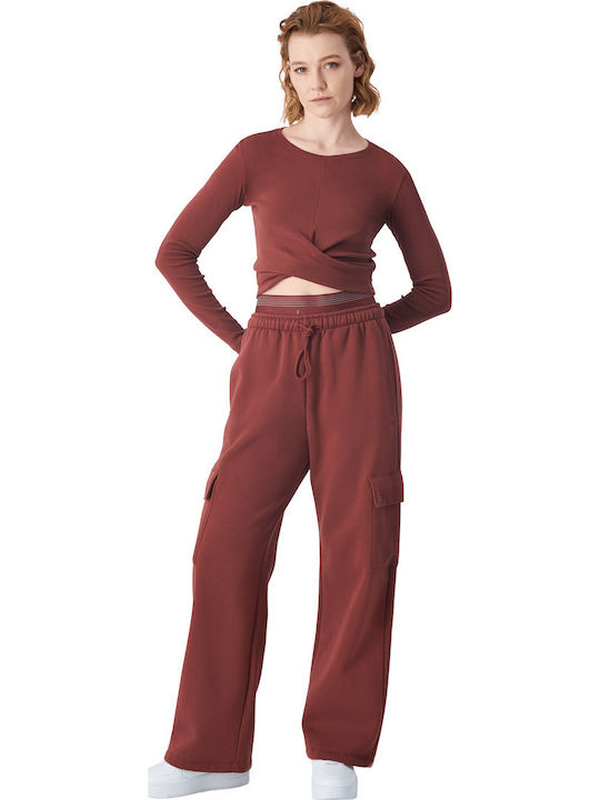 Γυναικείο Crop T-shirt Chocolate