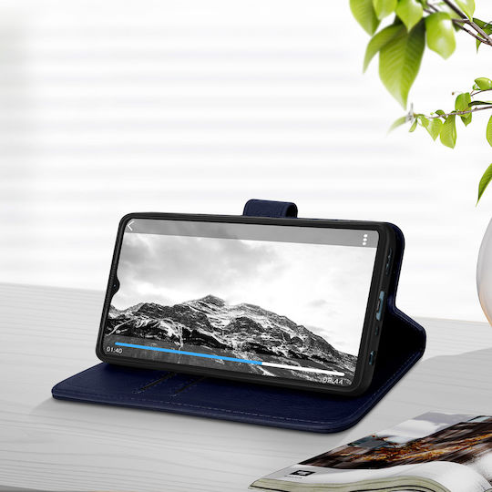 Carcasă Folio Oppo A57 A57s Suport Video Bleumarin