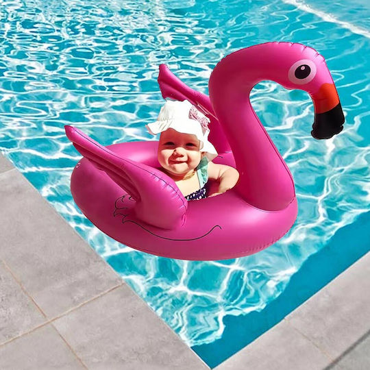 Aufblasbarer Schwimmsitz für Kinder 65cm Pink Flamingo