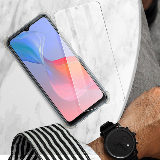 Пакет за защита Vivo Y21 Y21s Y33s мек калъф закалено стъкло