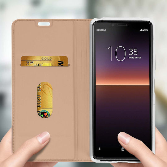 Slim Flip Wallet Case Business Series for Sony Xperia 10 2 in Rose Gold