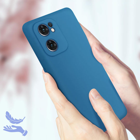 Hülle Oppo Find X5 Lite Silikon Halbfest Soft-Touch Oberfläche Blau