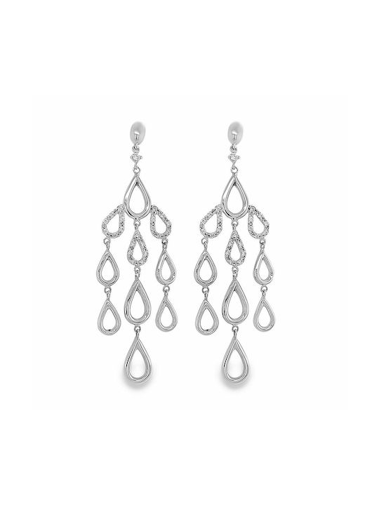 White Gold K14 Zircon Earrings Ear_5610