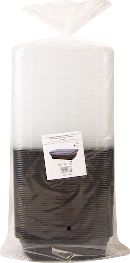 Plastic Food Containers Microwave Lid 1.250ml 5 Pieces