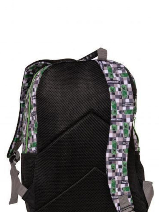 School Backpack Multi-Compartment Graffiti Minecraft Green 248211