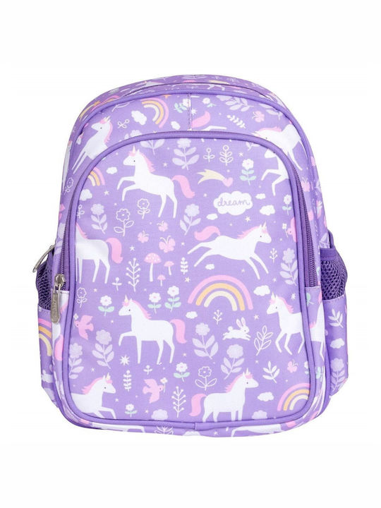 A Little Lovely Company School Backpack Unicorn Dreams 27 X 32 X 19 Cm