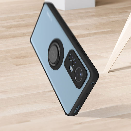 Калъф Xiaomi 12 12x двукомпонентен метален пръстен стойка черен