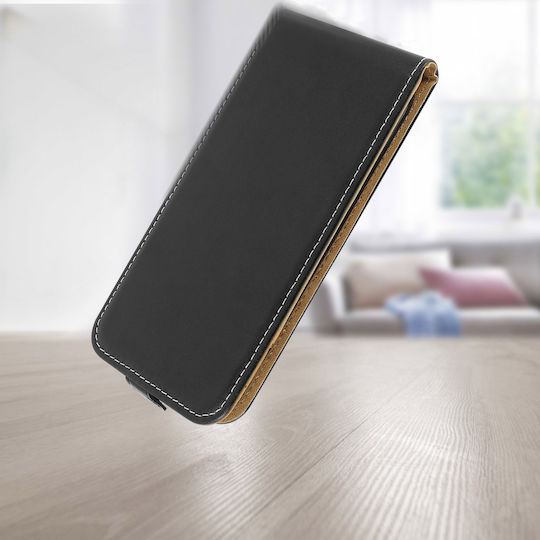 Husă Apple iPhone 12/12 Pro Verticală cu Suport pentru Card, Protecție, Negru