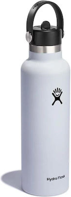 Hydro Flask 621ml Standard Flex Strohhalmdeckel Weiß