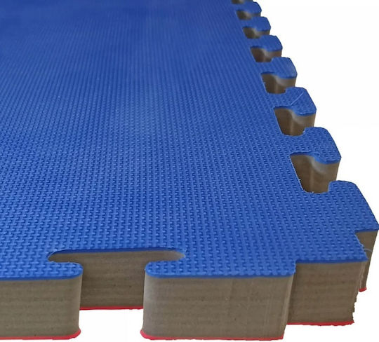 Olympus Sport Double Sided Red/Blue Puzzle Gym Mat 100x100x3cm 1 Piece