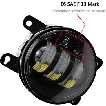 Set de 2 Lumini de Ceață LED Dacia Renault Nissan Lumină Albă Diametru 3" 90mm 30w 12/24v Plug H11 H8