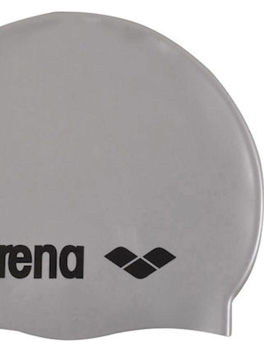 Arena Silicone Kids Swimming Cap Silver